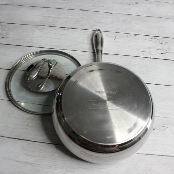 Tupperware Chef Series Non Stick 2.5 Qt Sauce Pan Stainless Steel Glass - Picture 6 of 7